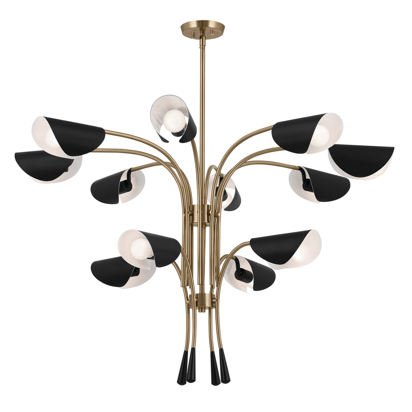 Arcus 12 Light Chandelier in Champagne Bronze