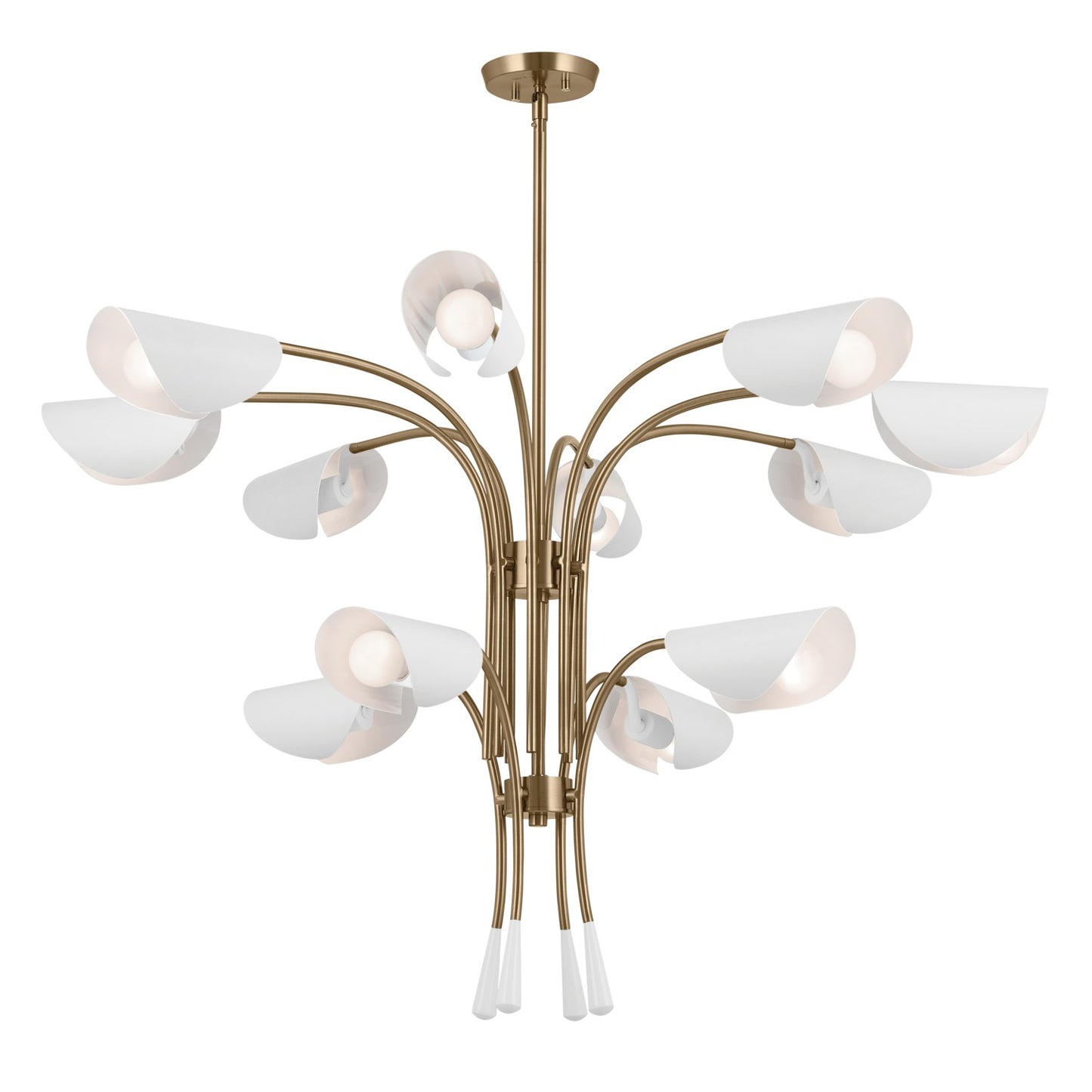 Arcus 12 Light Chandelier in Champagne Bronze