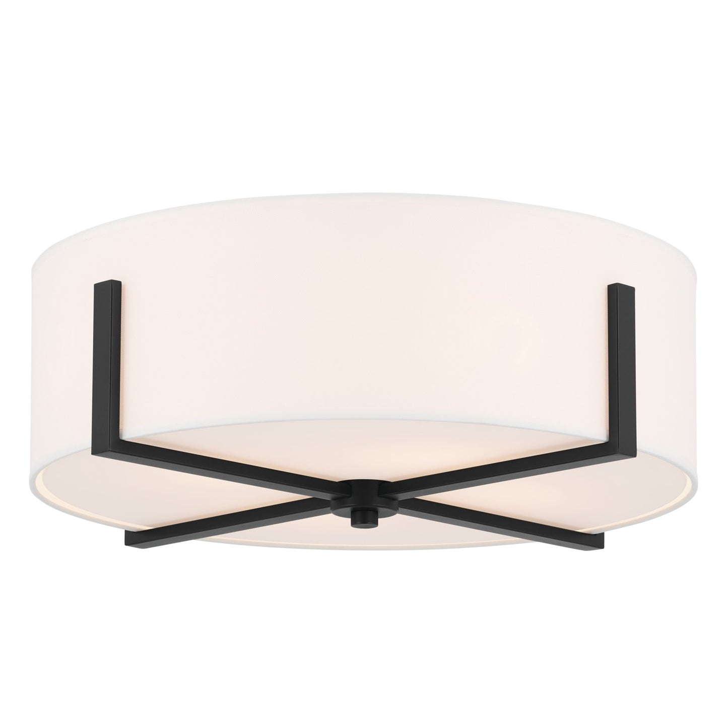 Malen Four Light Flush Mount in Black