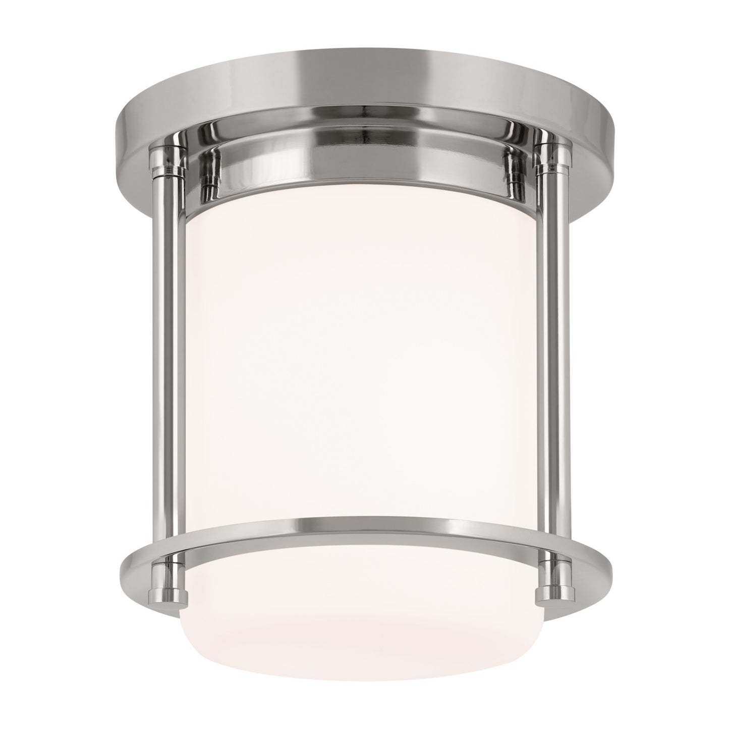 Brit One Light Flush Mount in Polished Nickel