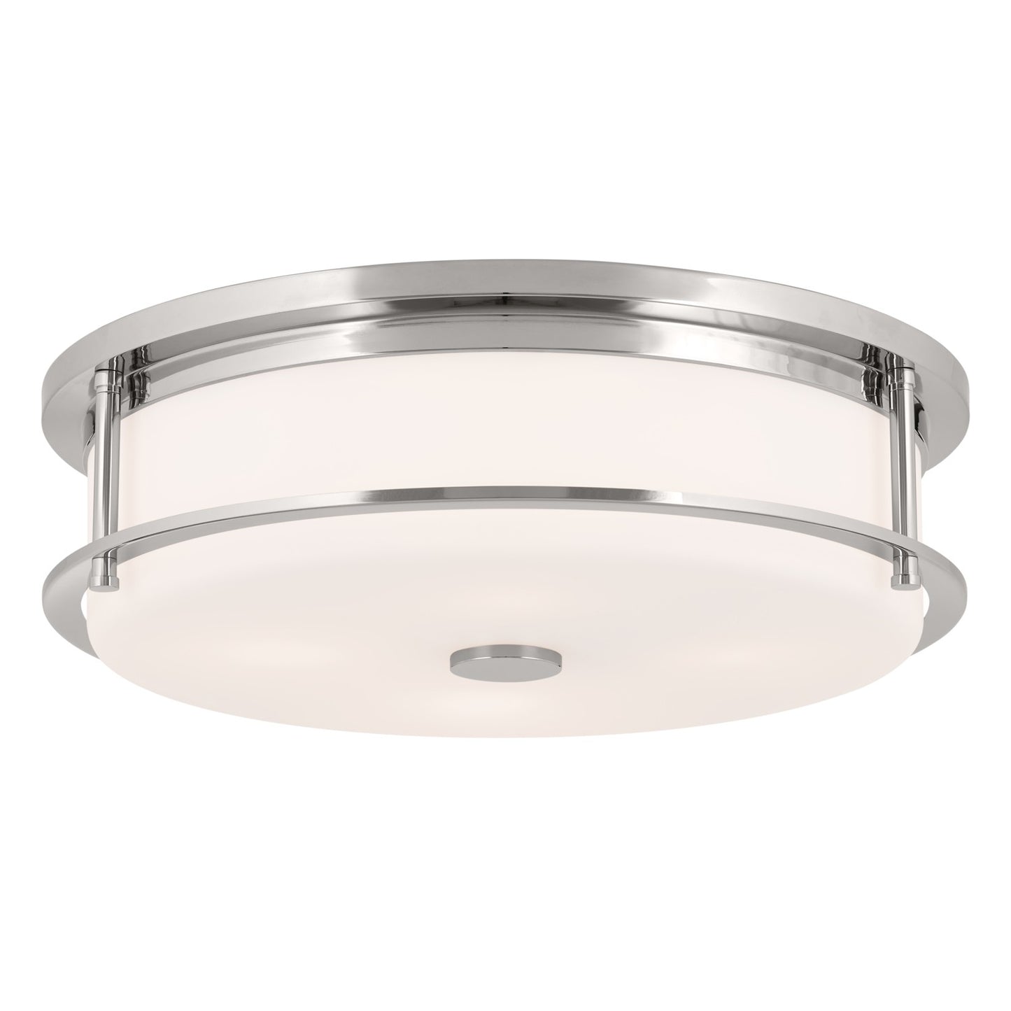 Brit Four Light Flush Mount in Polished Nickel