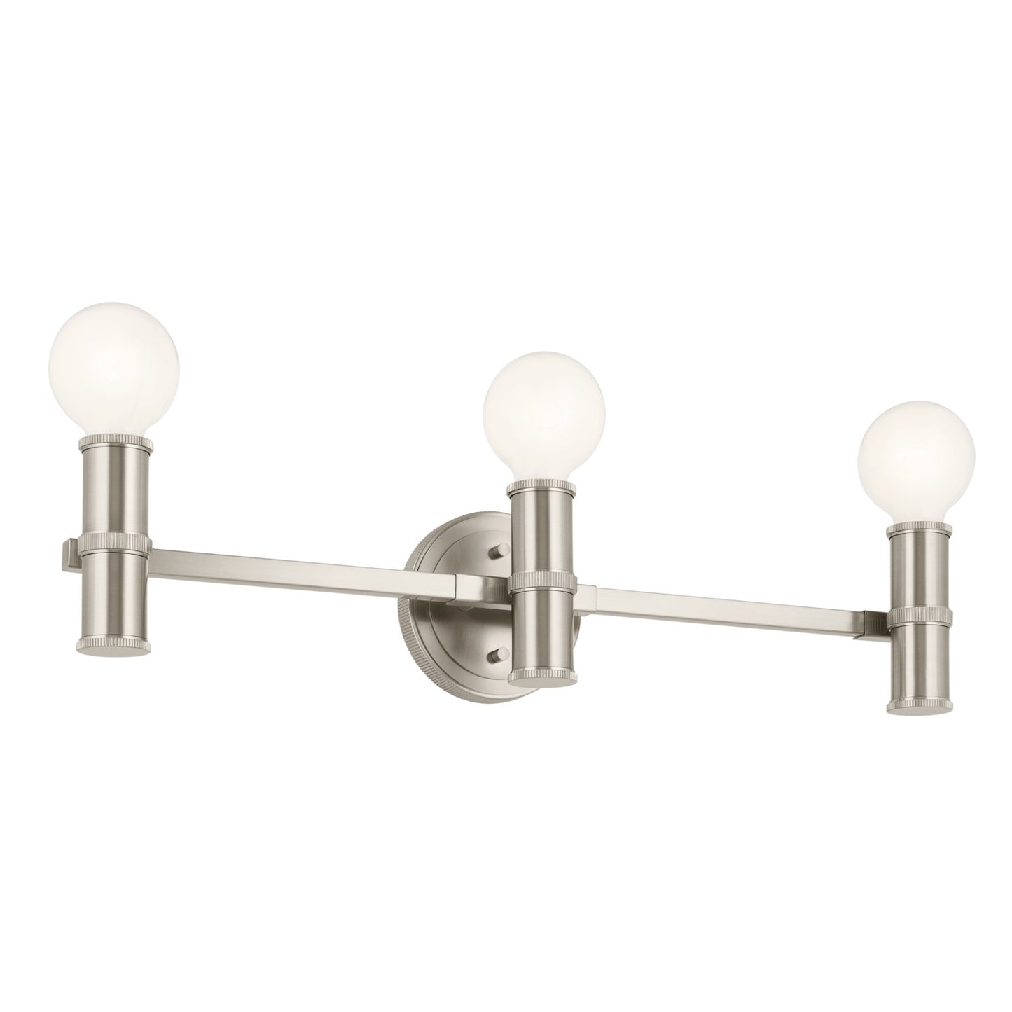 Torche Three Light Bath in Brushed Nickel