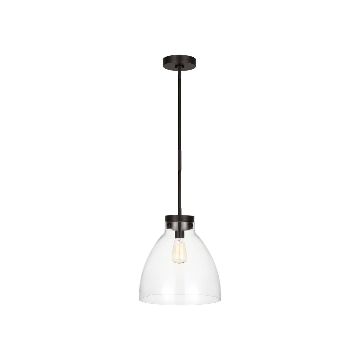 Garrett One Light Pendant in Aged Iron