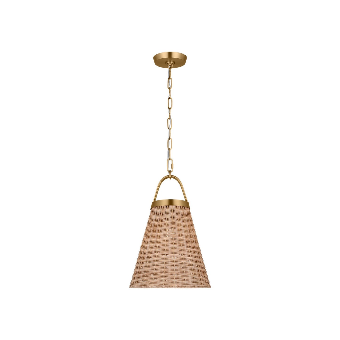 Whitby One Light Pendant in Burnished Brass