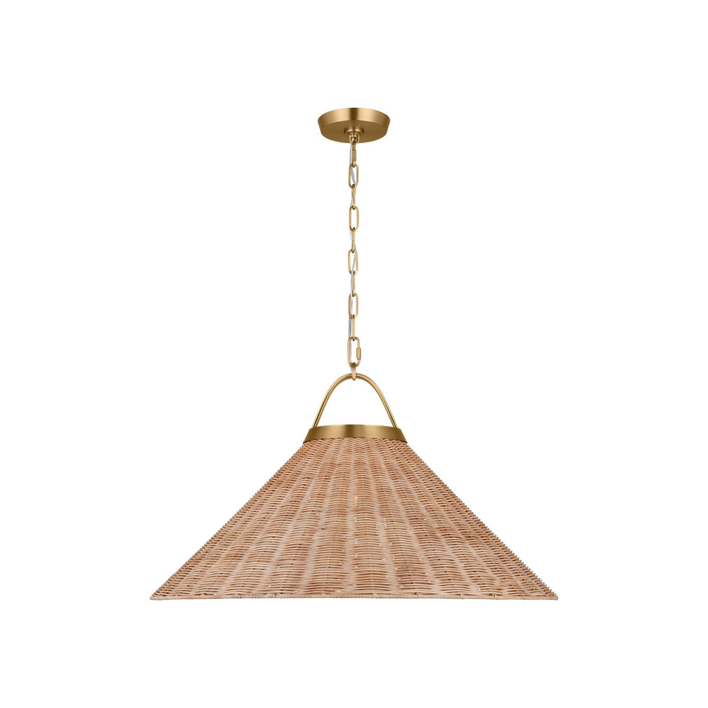 Whitby One Light Pendant in Burnished Brass