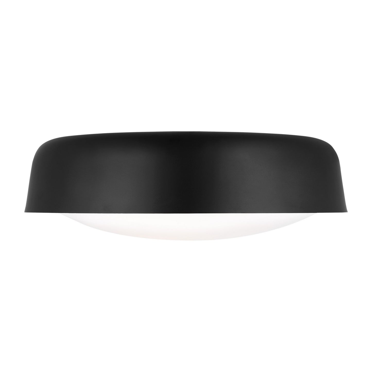 Draper Two Light Flush Mount in Midnight Black