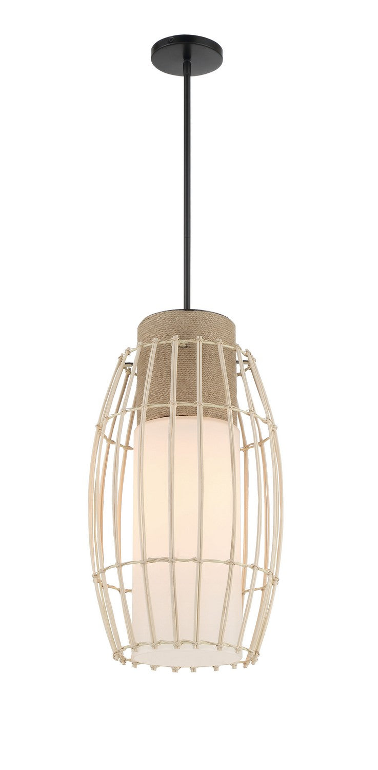 Watermill by Robin Baron One Light Pendant in Coal