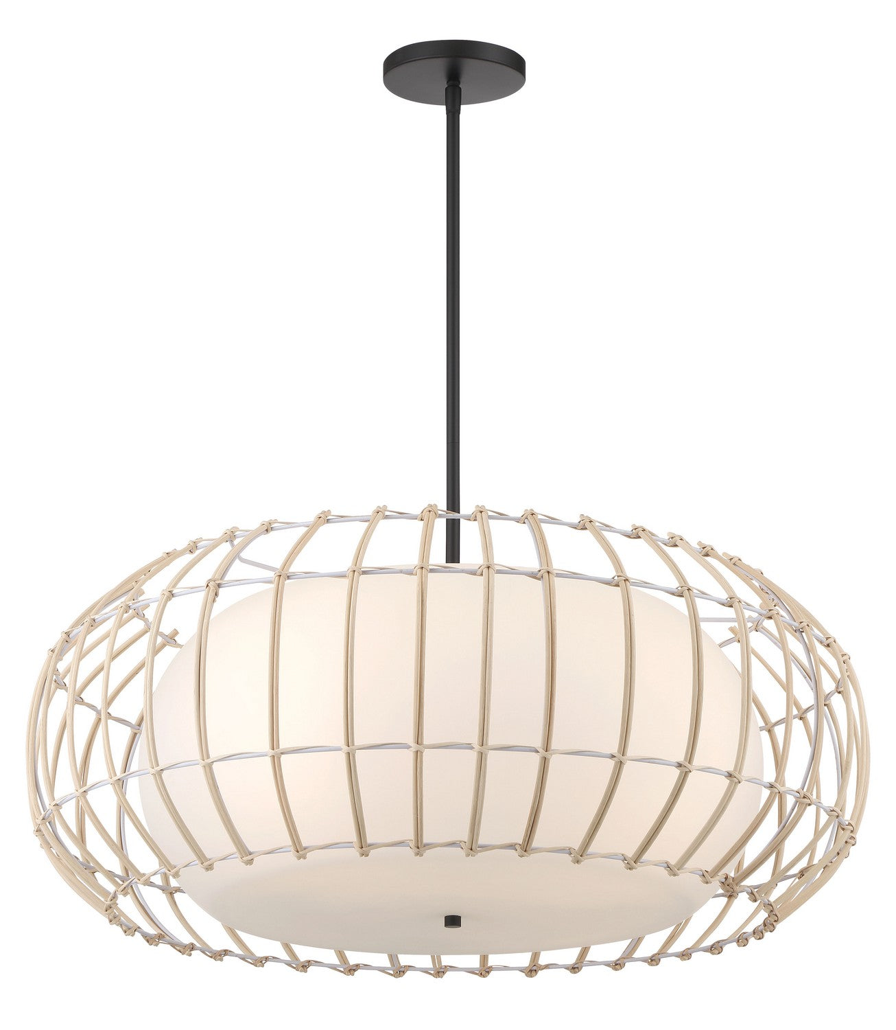 Watermill by Robin Baron Four Light Pendant in Coal