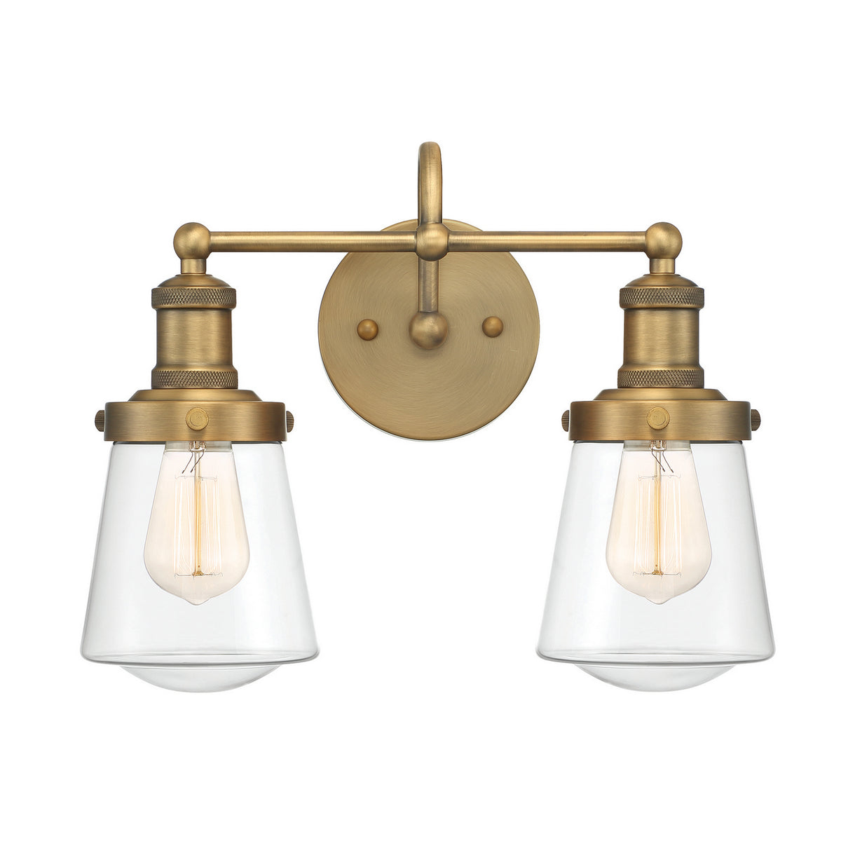 Taylor Two Light Bath Bar in Old Satin Brass
