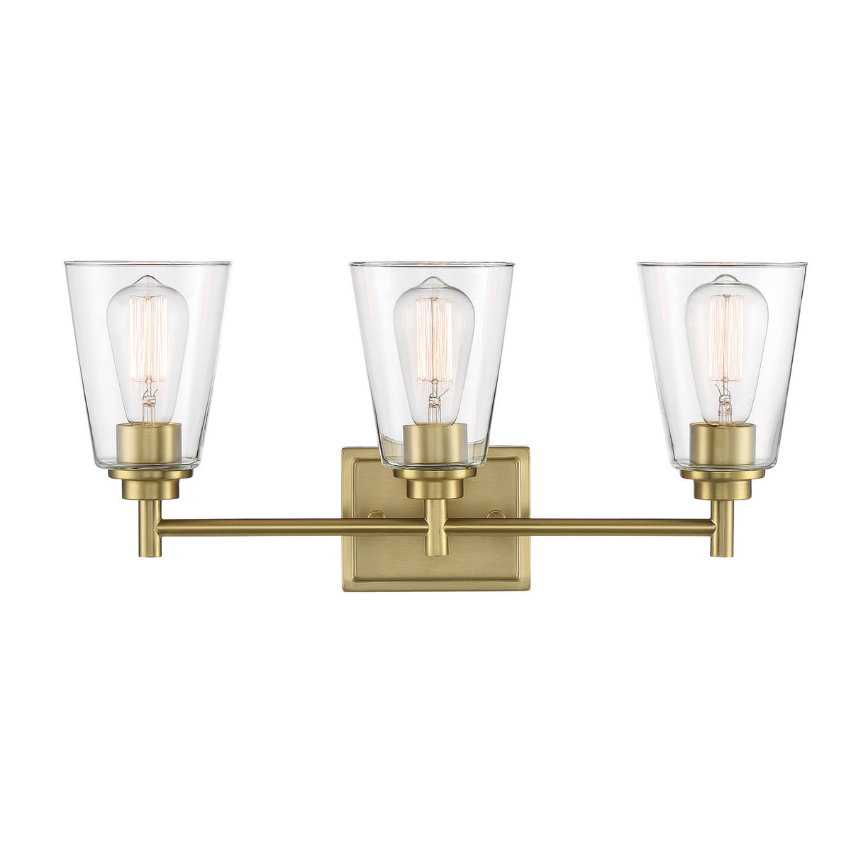 Westin Three Light Vanity in Brushed Gold