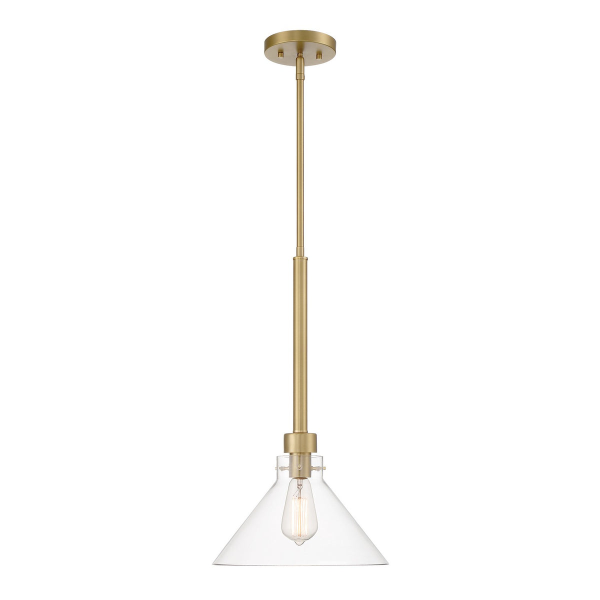 Willow Creek (existing DF extension) One Light Pendant in Brushed Gold