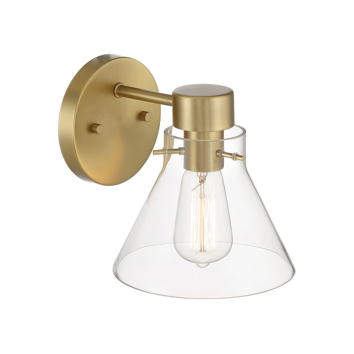 Willow Creek (existing DF extension) One Light Wall Sconce in Brushed Gold