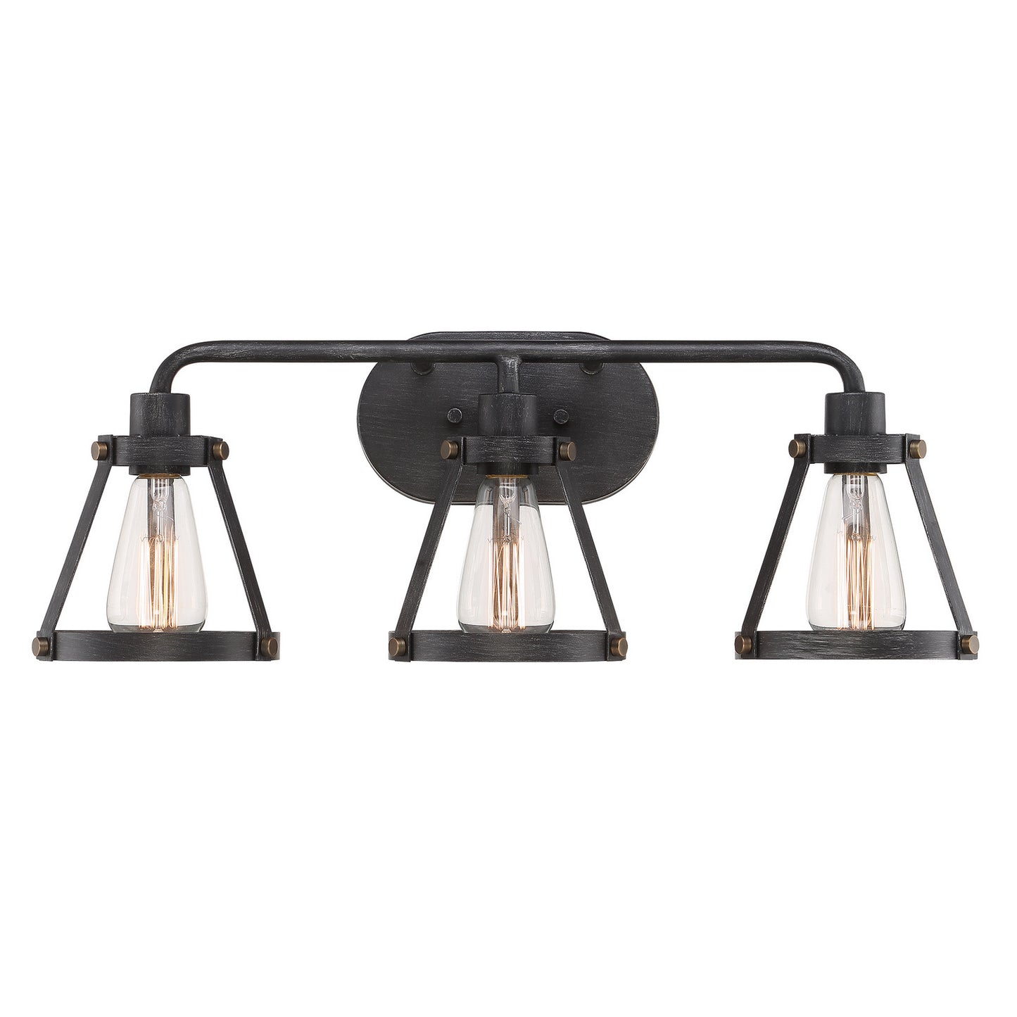 Wicker Park Three Light Bath Bar Vanity in Weathered Pewter