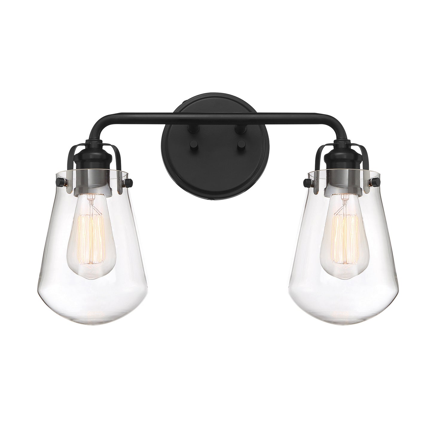Elliott Two Light Bath Bar Vanity in Matte Black