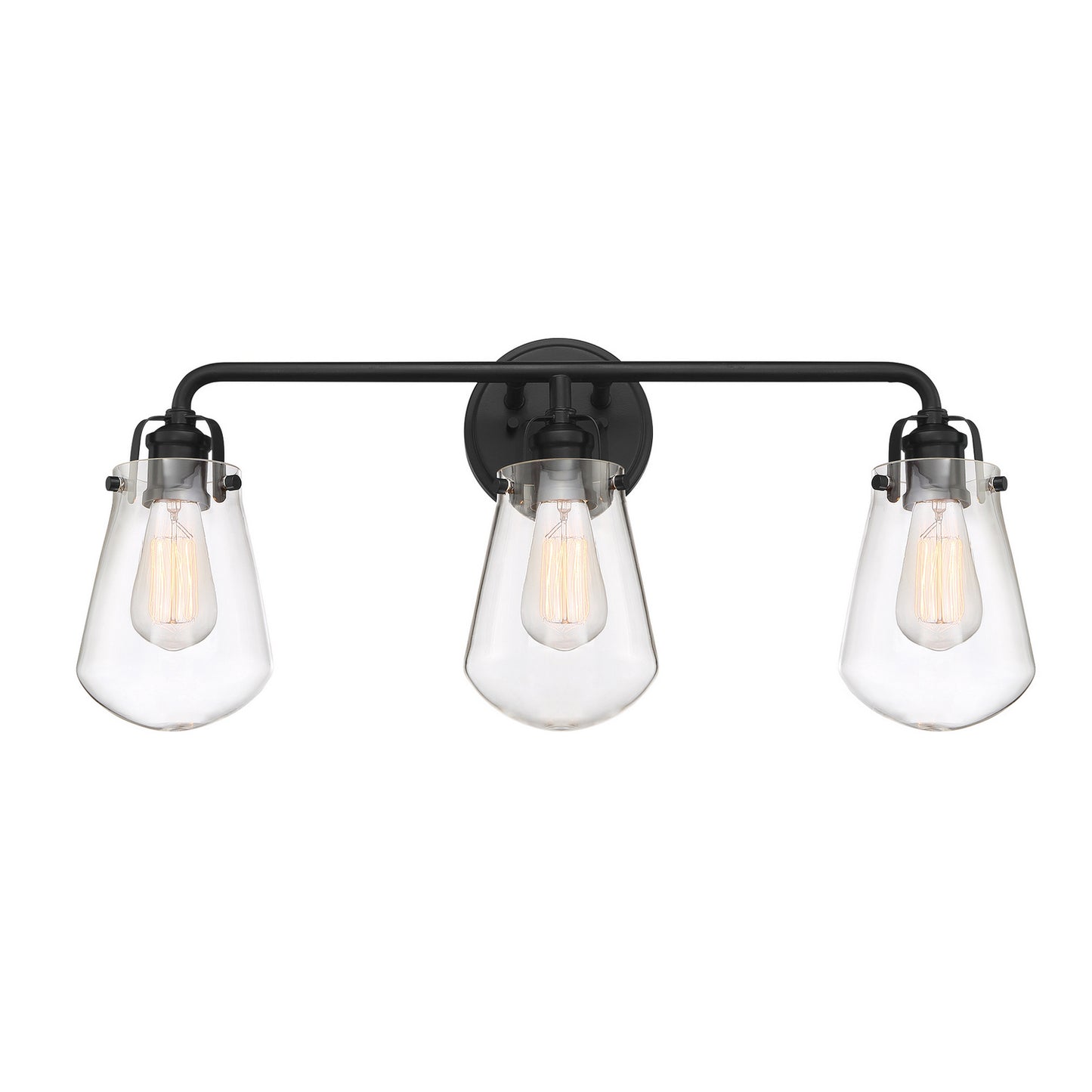 Elliott Three Light Bath Bar Vanity in Matte Black