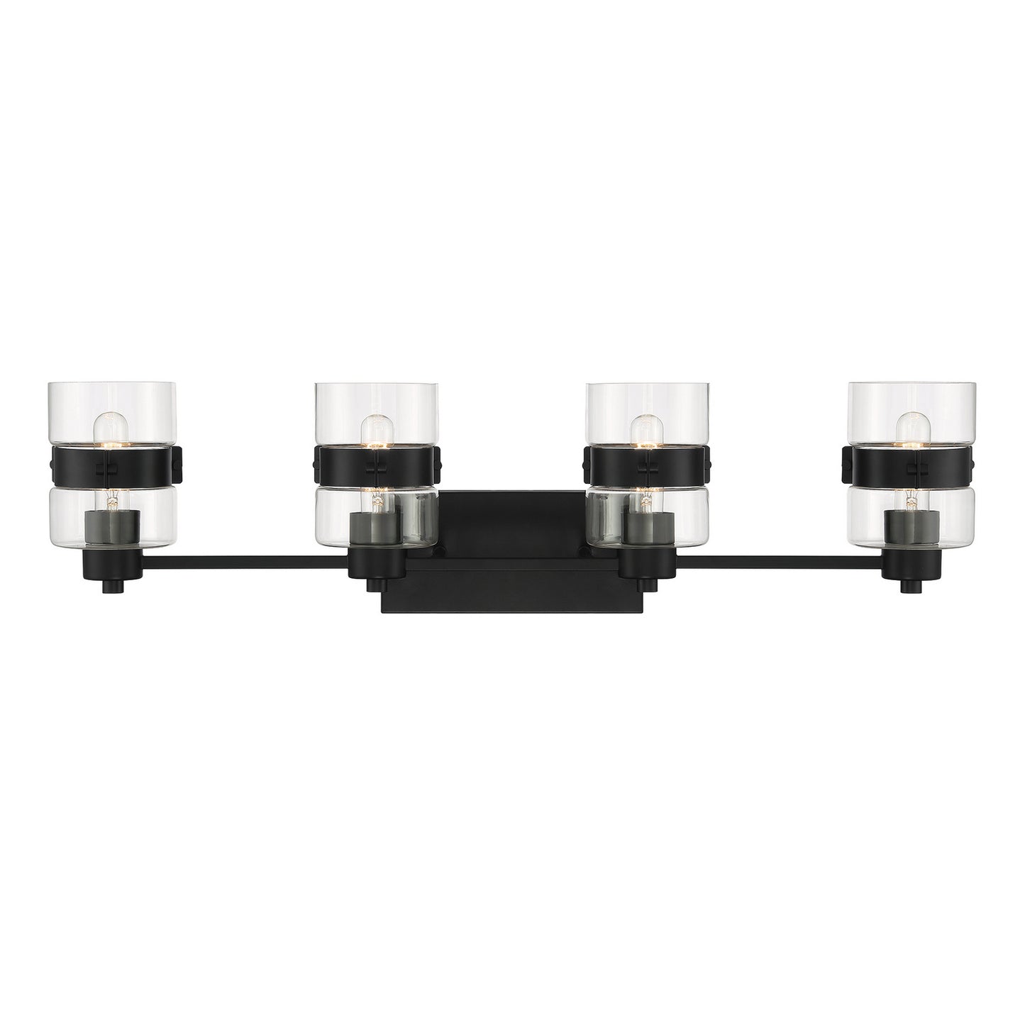Midnight LA Four Light Vanity in Matte Black