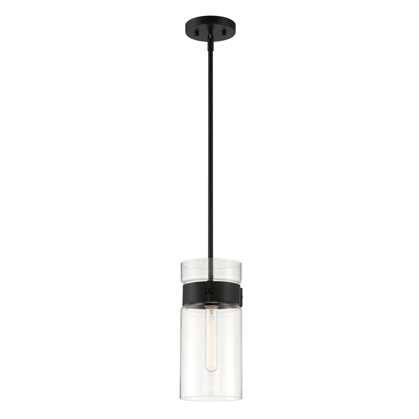 Midnight LA One Light Pendant in Matte Black