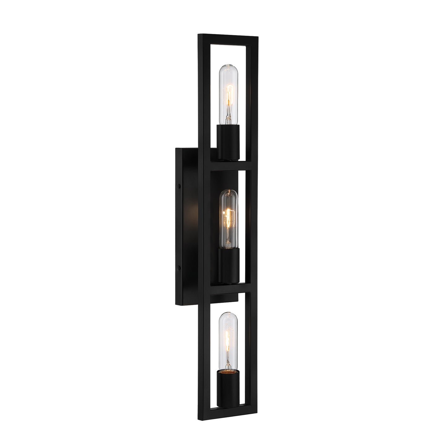 Urban Oasis Three Light Vanity in Matte Black
