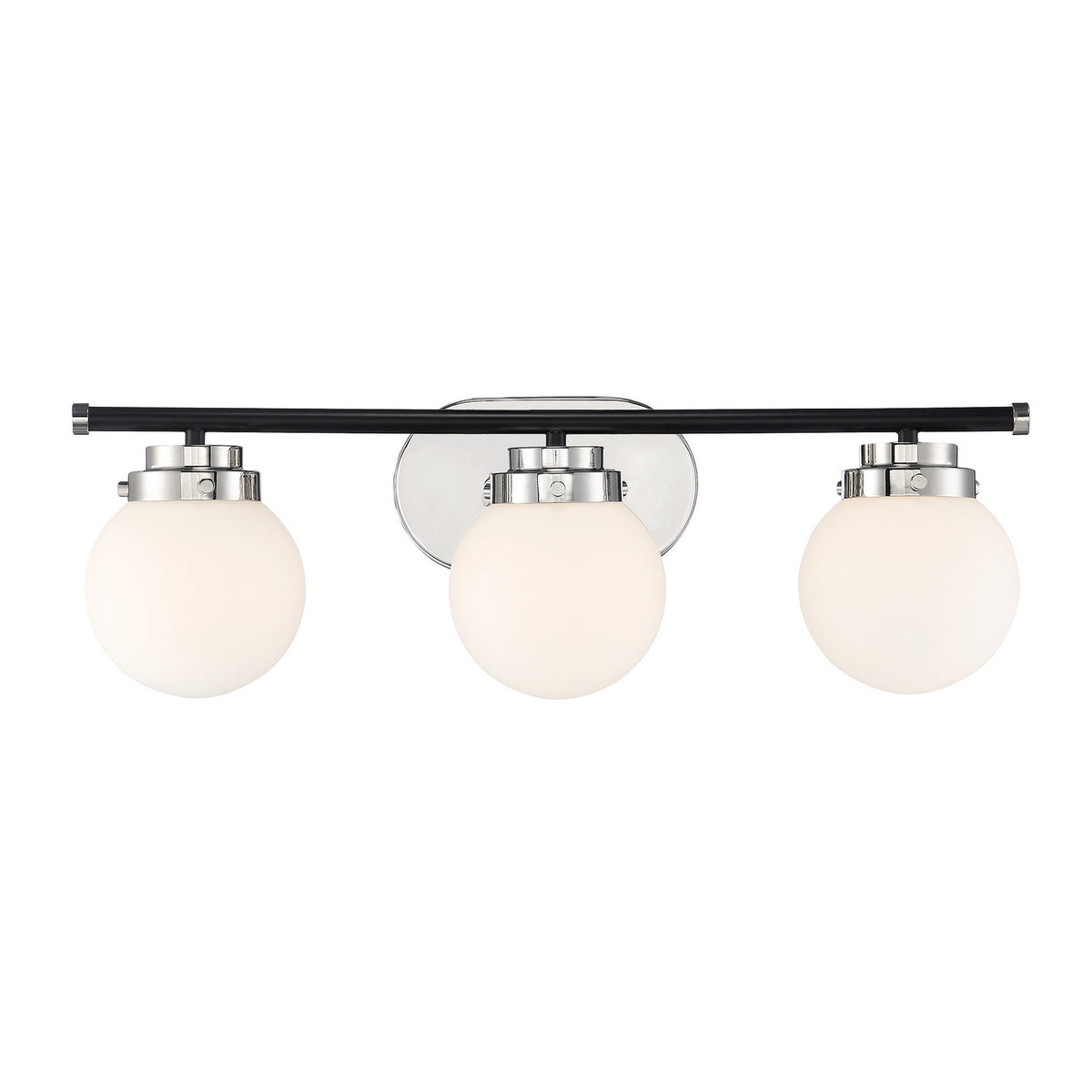 Elle Three Light Vanity in Polished Nickel