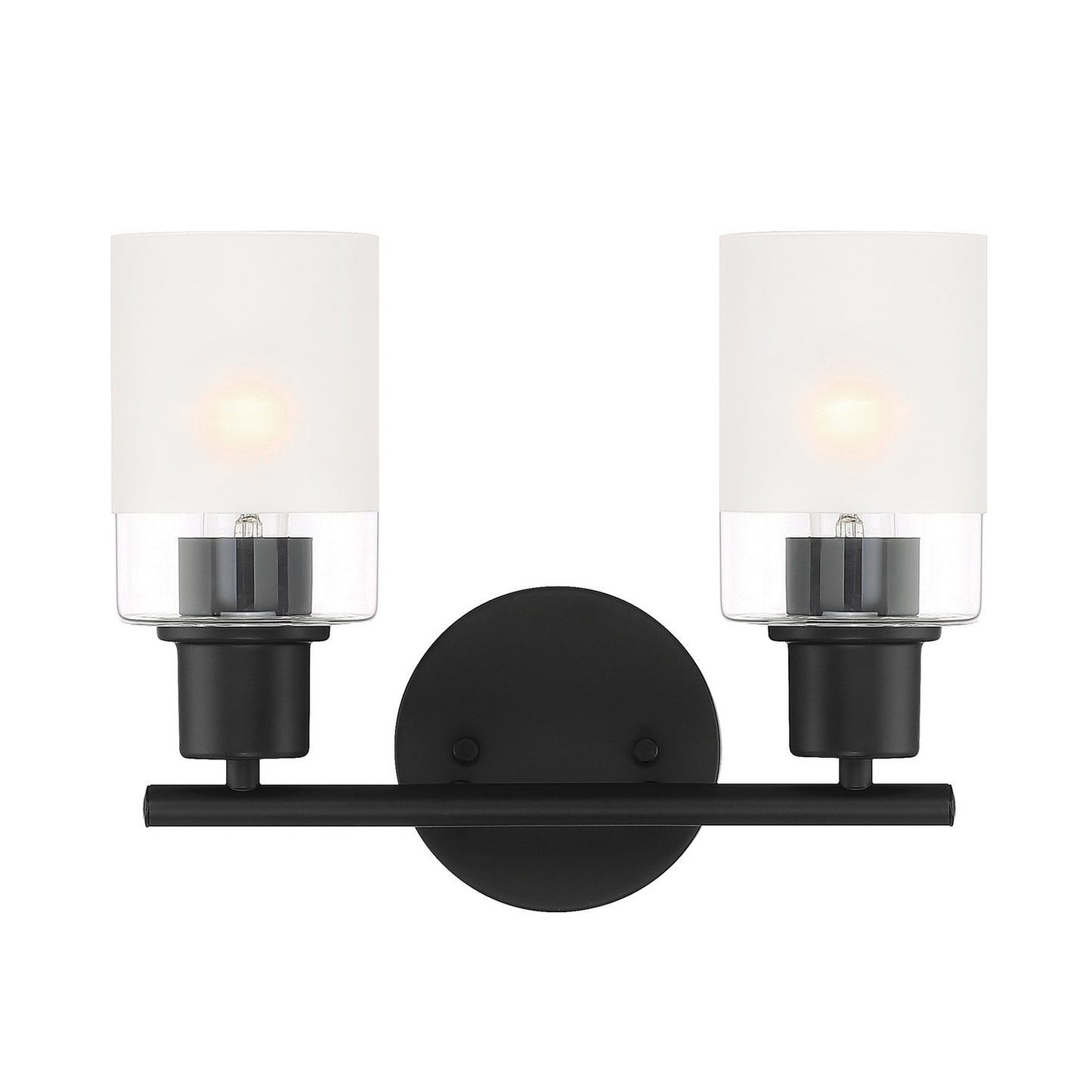 Cedar Lane Two Light Vanity in Matte Black