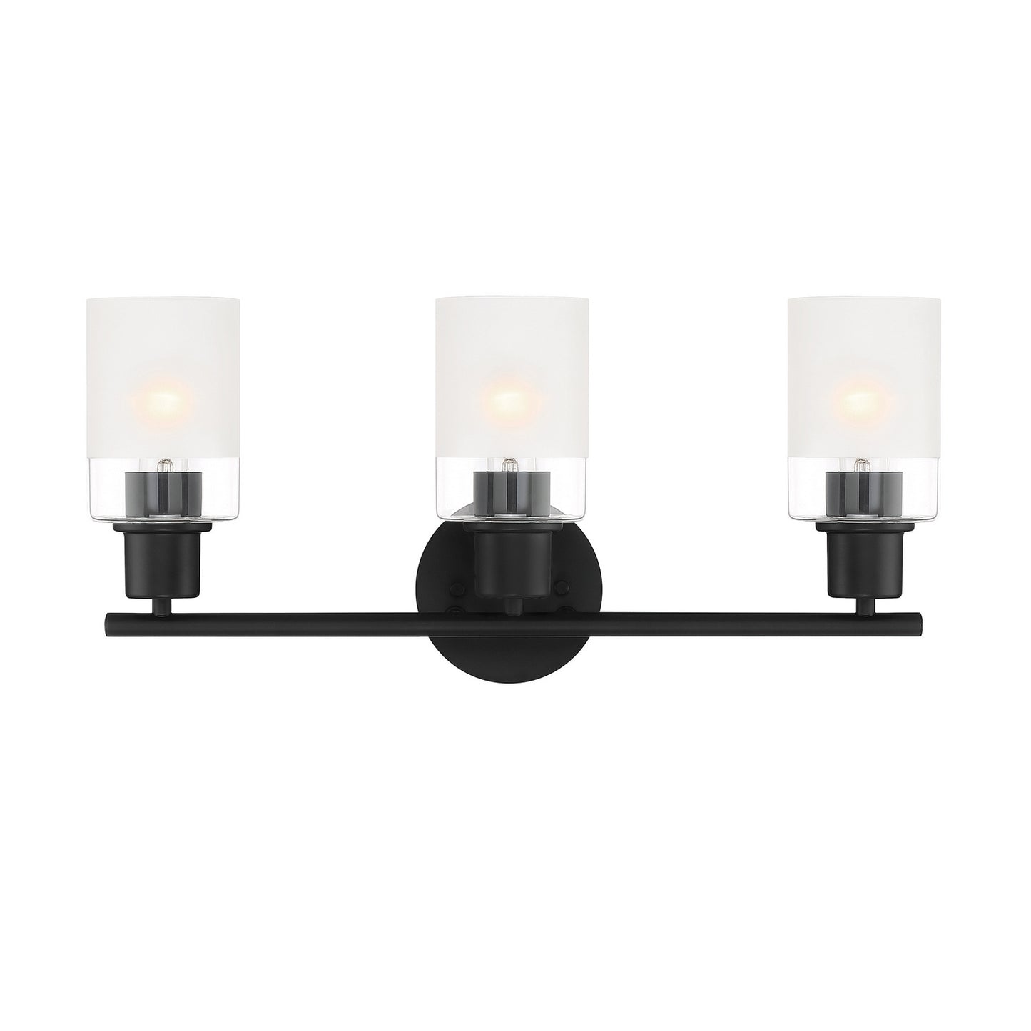 Cedar Lane Three Light Vanity in Matte Black