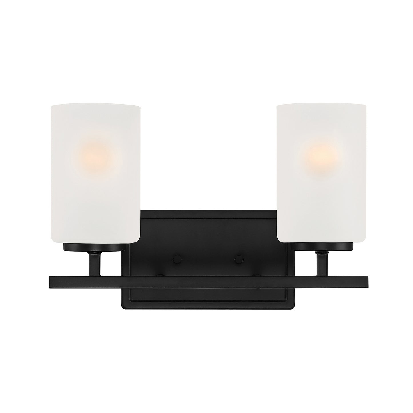 Carmine Two Light Vanity in Matte Black