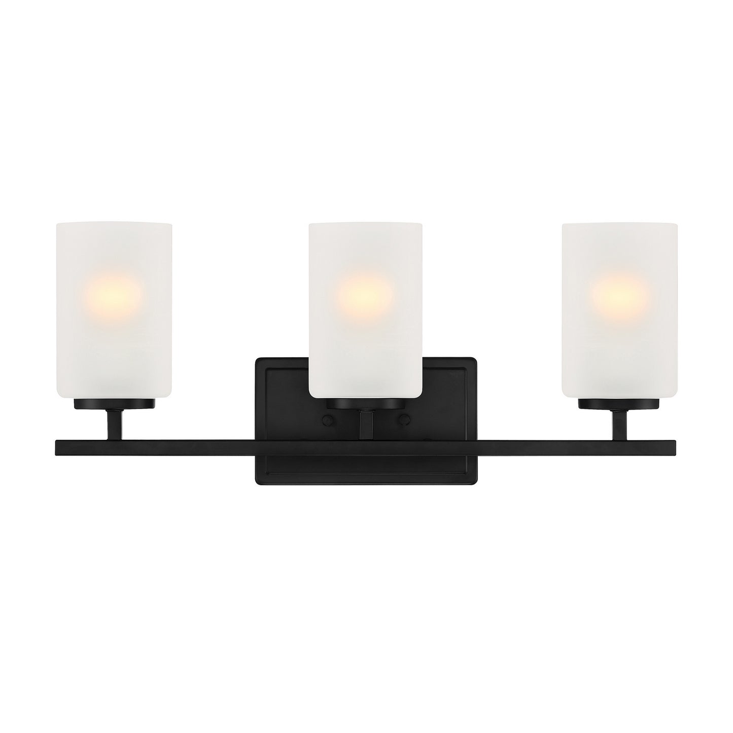 Carmine Three Light Vanity in Matte Black