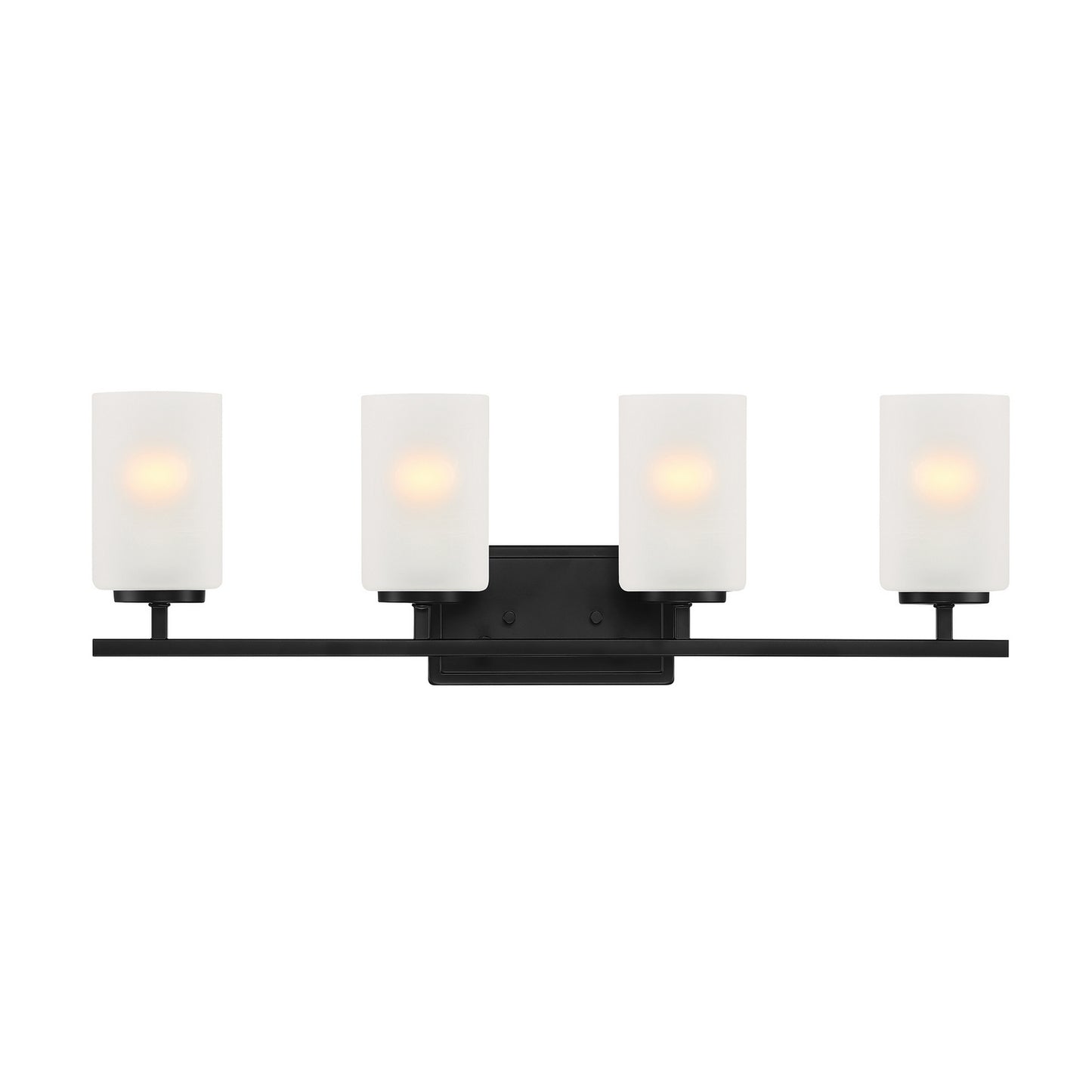 Carmine Four Light Vanity in Matte Black