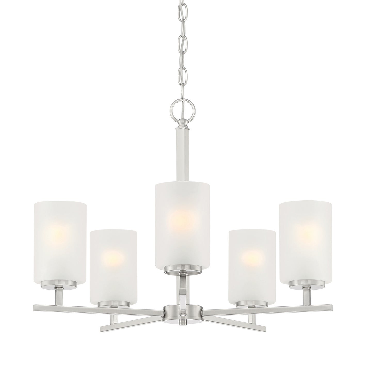 Carmine Five Light Chandelier in Brushed Nickel