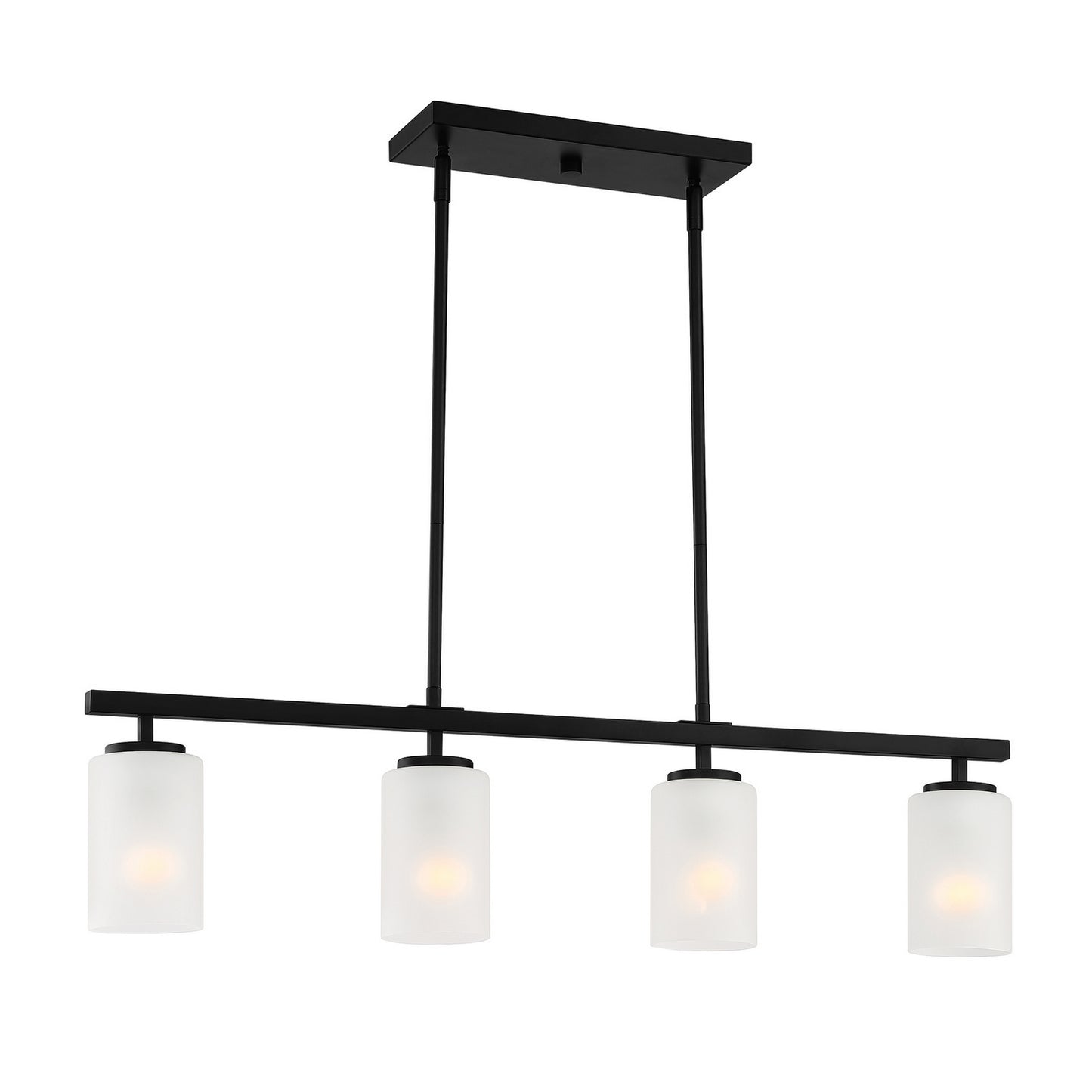 Carmine Four Light Island Pendant in Matte Black