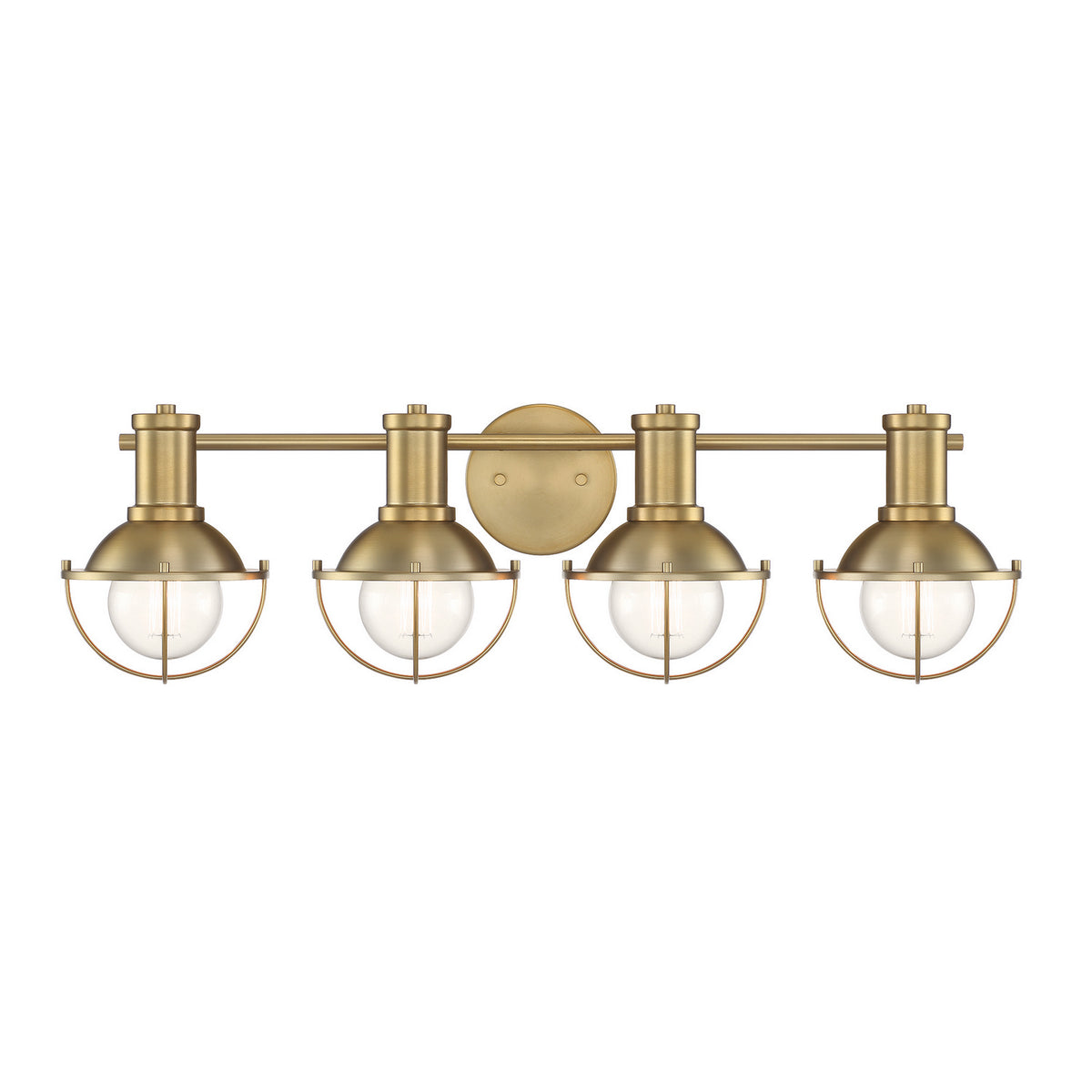 Dalton Four Light Vanity in Brushed Gold