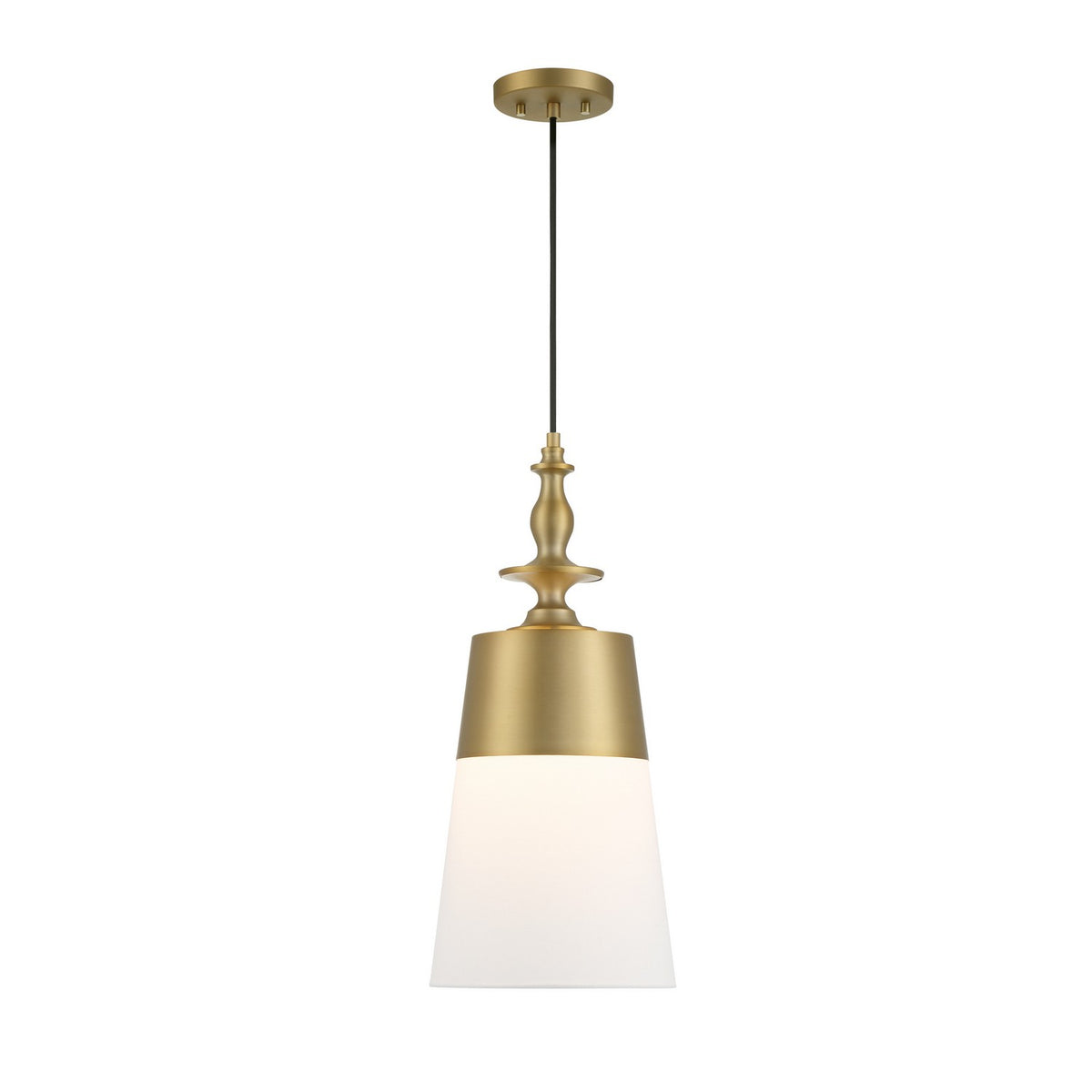 Ava One Light Pendant in Brushed Gold