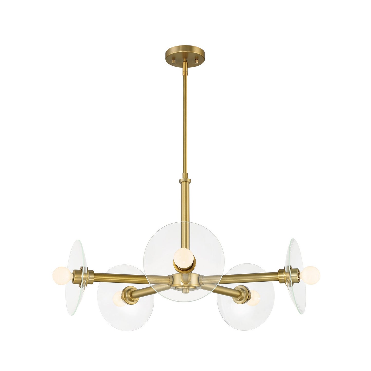 Litto Five Light Chandelier in Brushed Gold