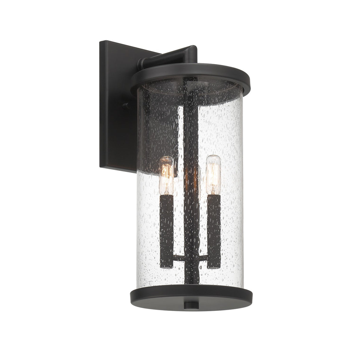 Otto Three Light Wall Lantern in Matte Black