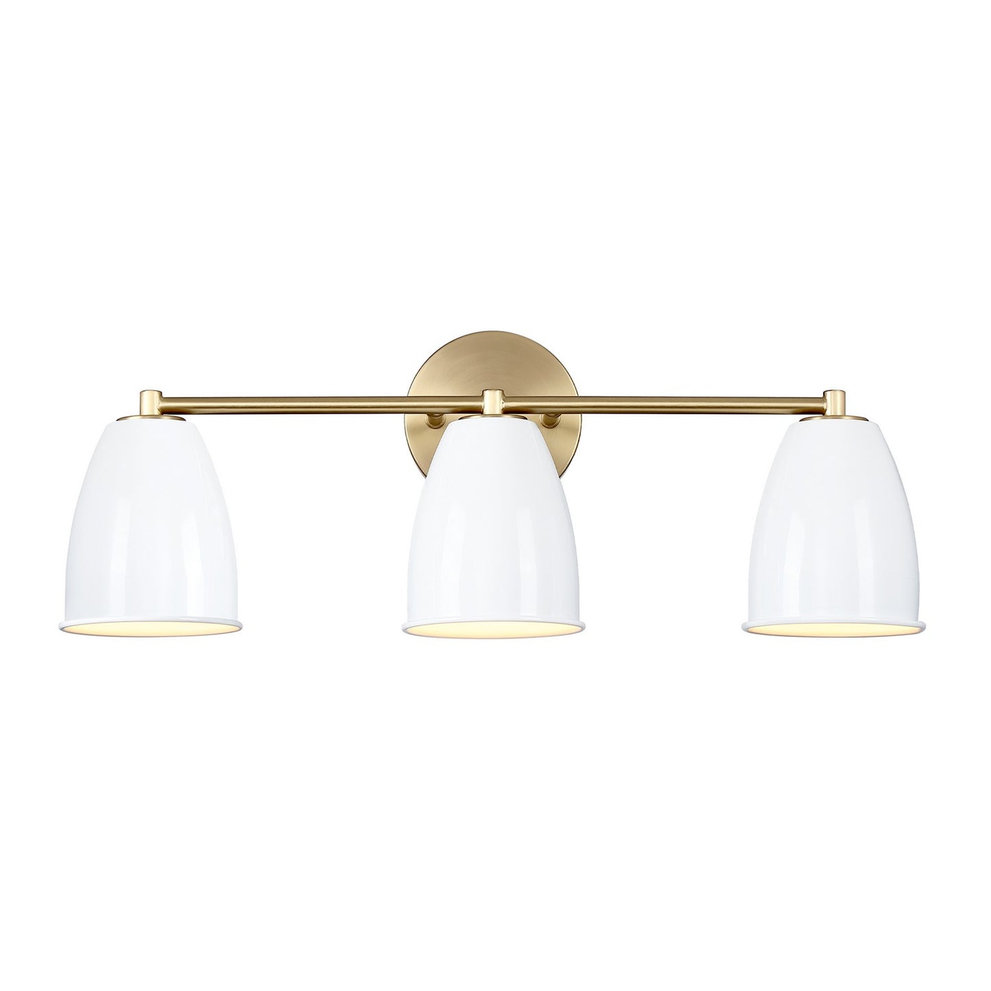 Biba Three Light Vanity in Brushed Gold