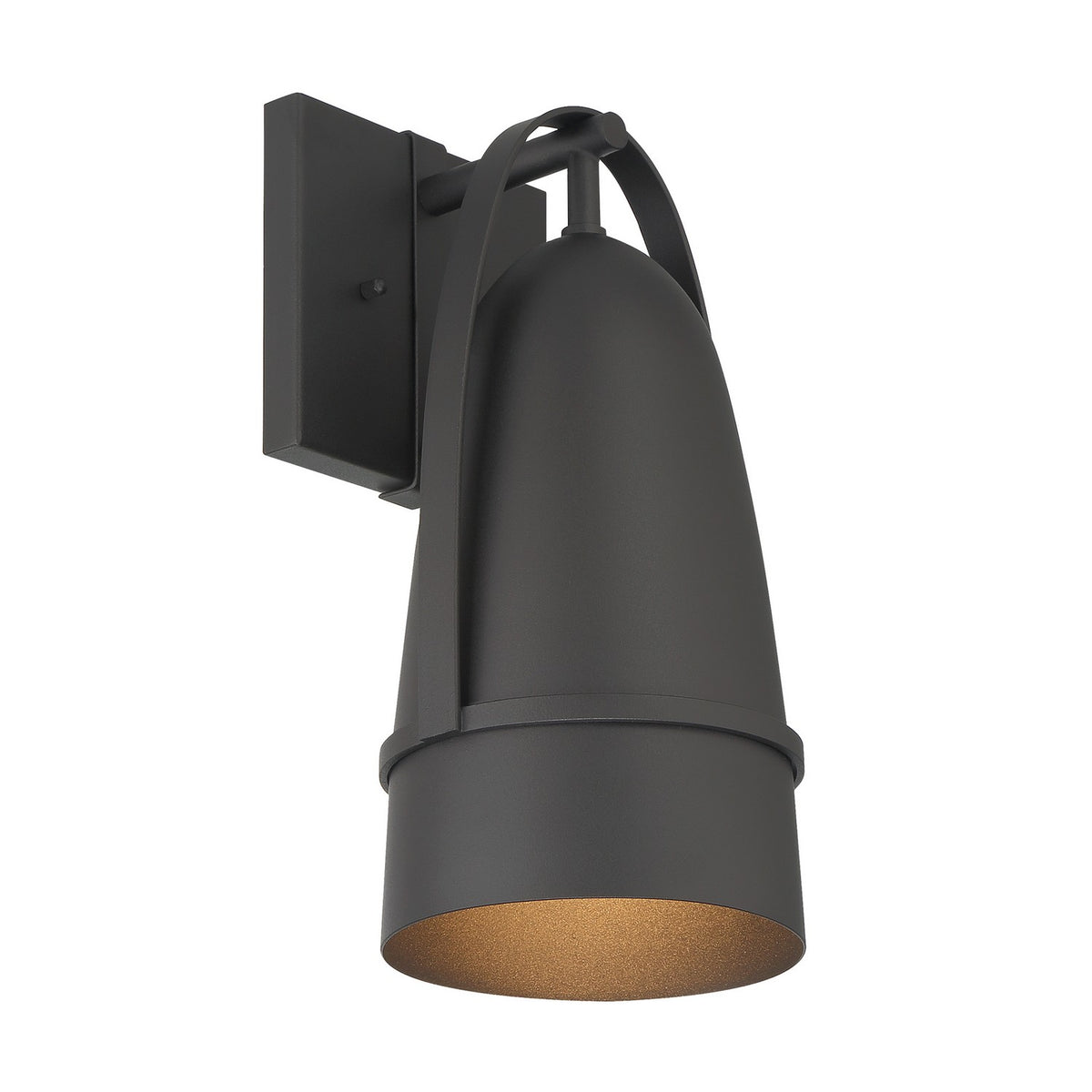 Rue One Light Wall Lantern in Black