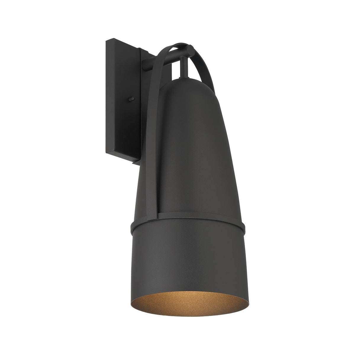 Rue One Light Wall Lantern in Black