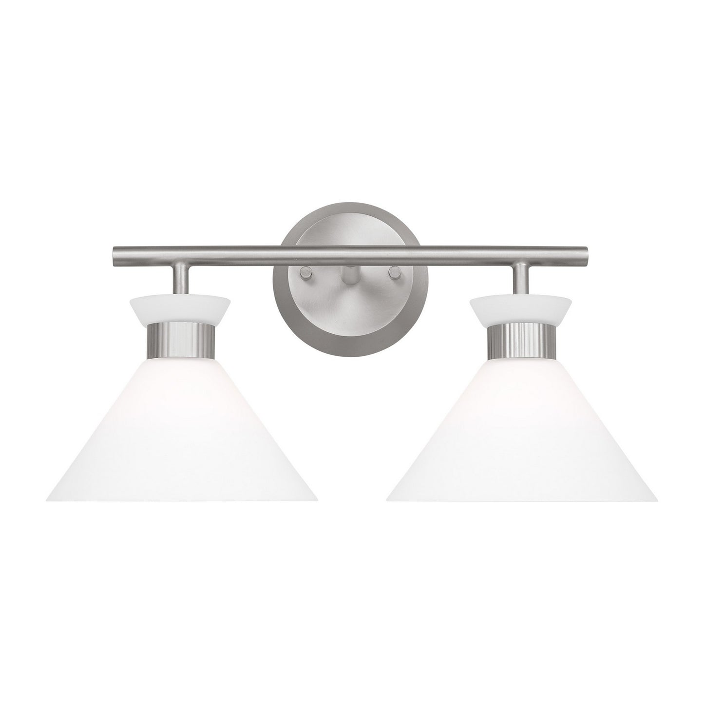 Belcarra Two Light Bath in Brushed Steel