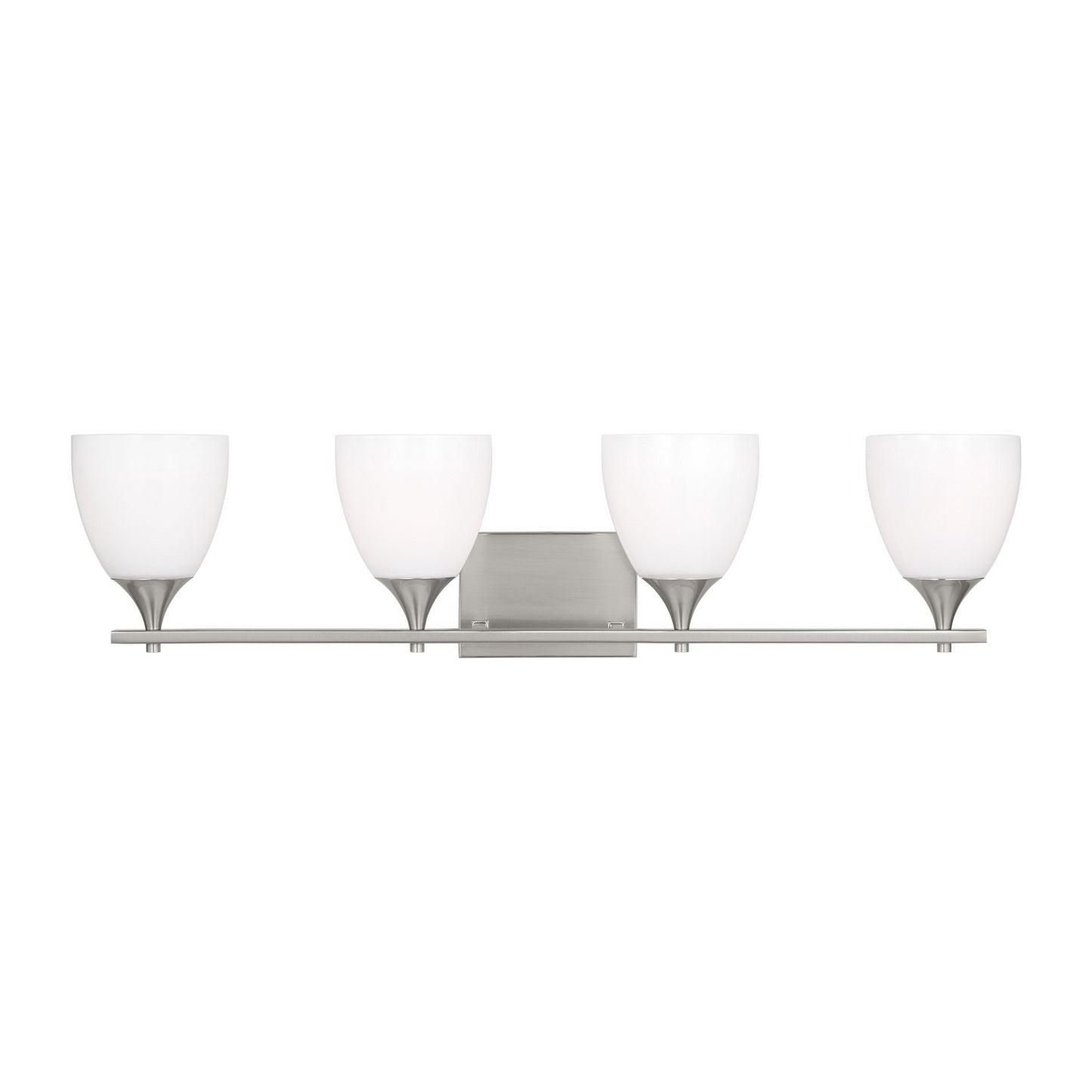 Toffino Four Light Bath in Brushed Steel