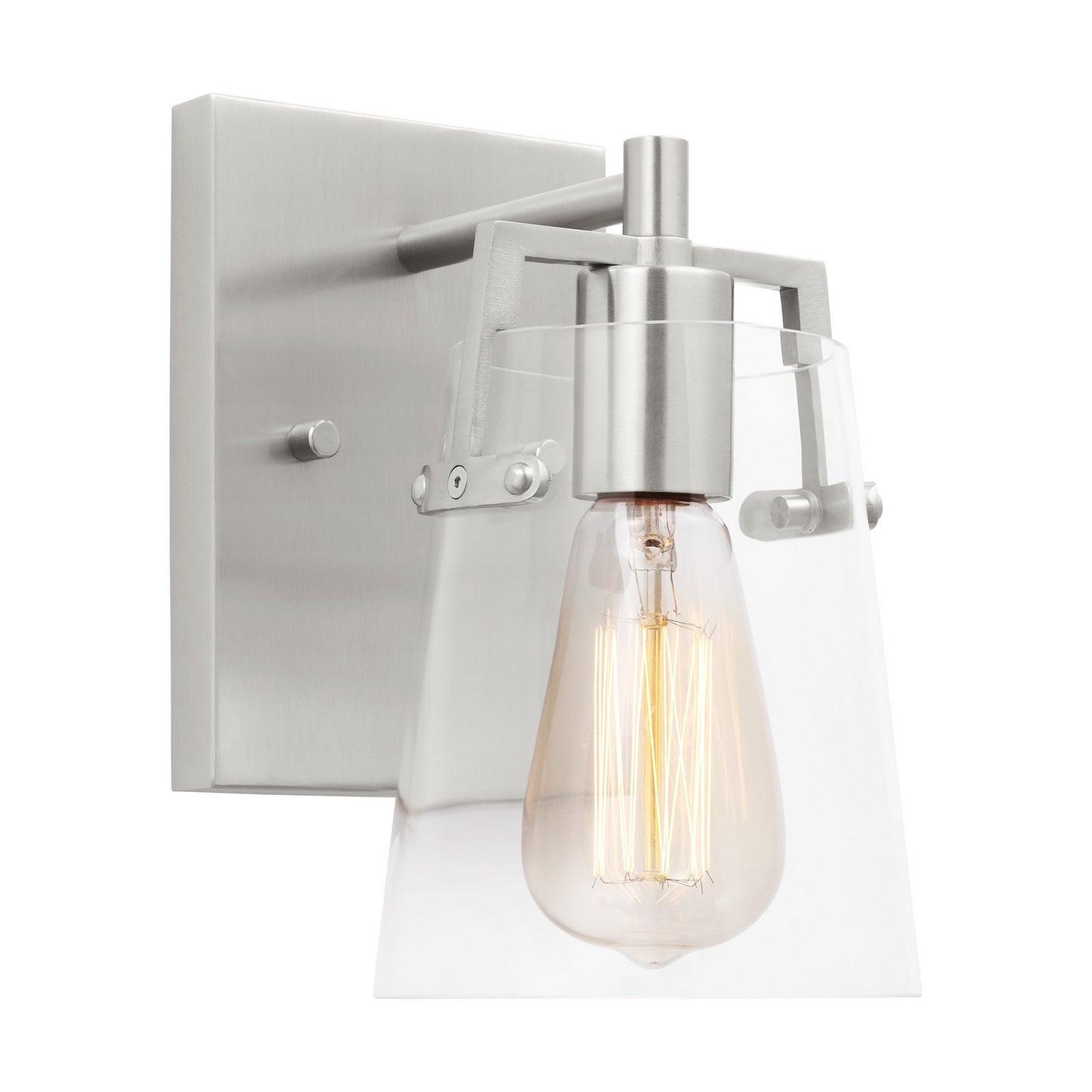 Crofton One Light Wall Sconce in Brushed Steel