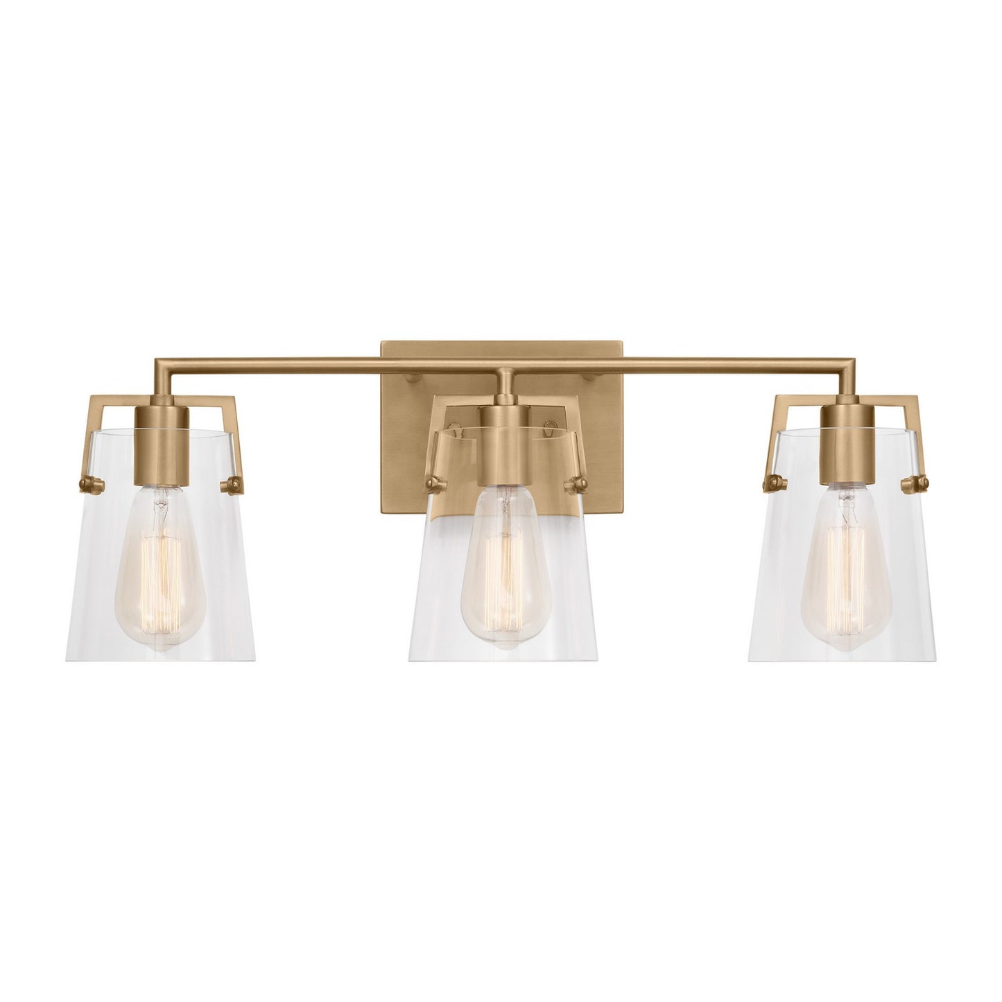 Crofton Three Light Bath in Satin Brass
