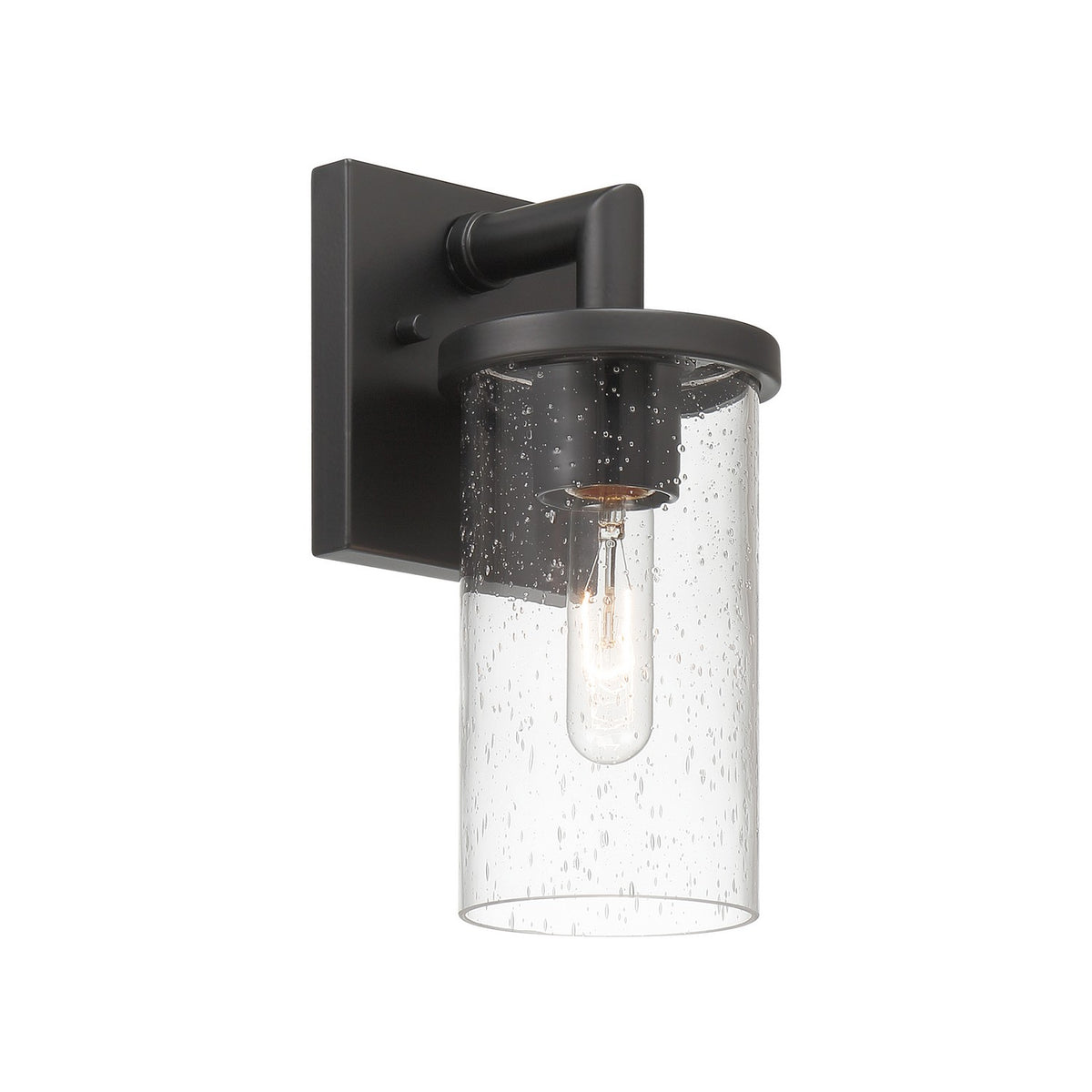 Otto One Light Wall Lantern in Matte Black