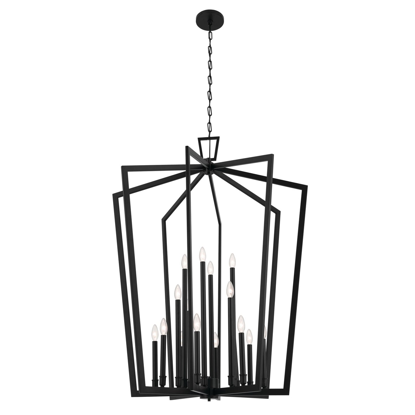 Abbotswell 16 Light Foyer Pendant in Black