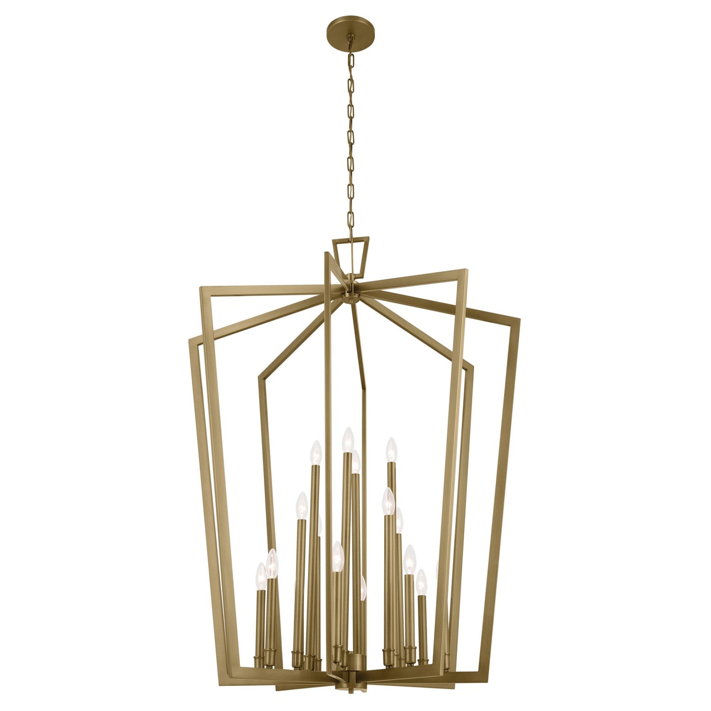 Abbotswell 16 Light Foyer Pendant in Natural Brass