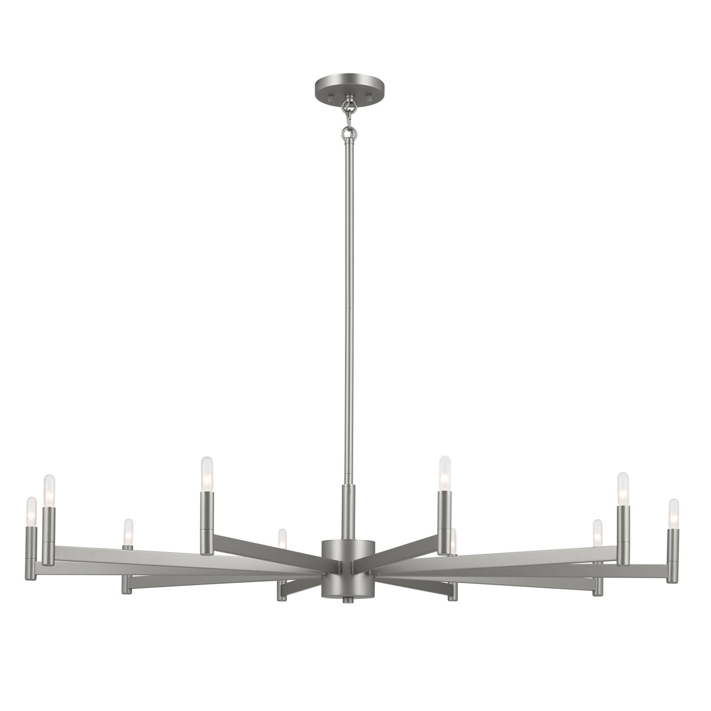 Erzo Ten Light Chandelier in Satin Nickel