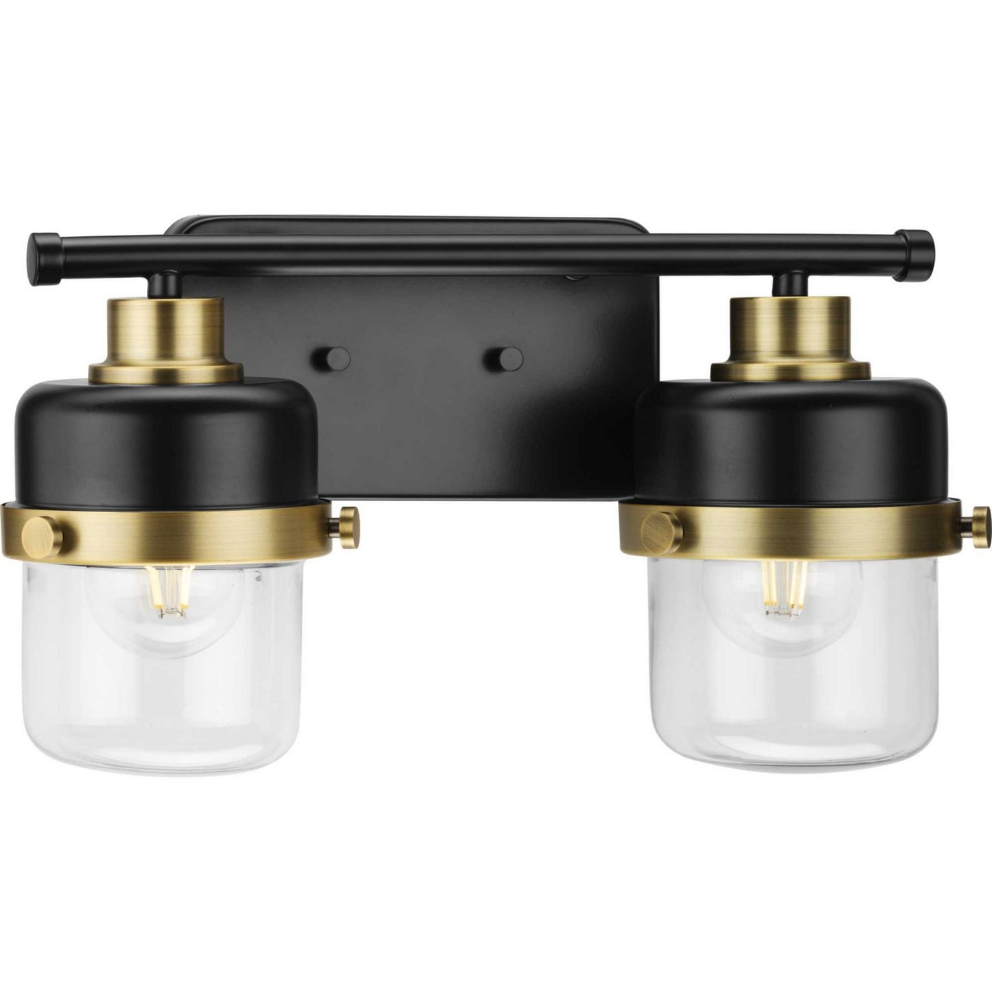 Beckner Two Light Bath in Matte Black