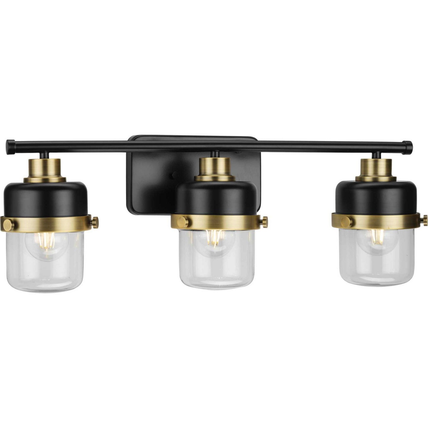 Beckner Three Light Bath in Matte Black