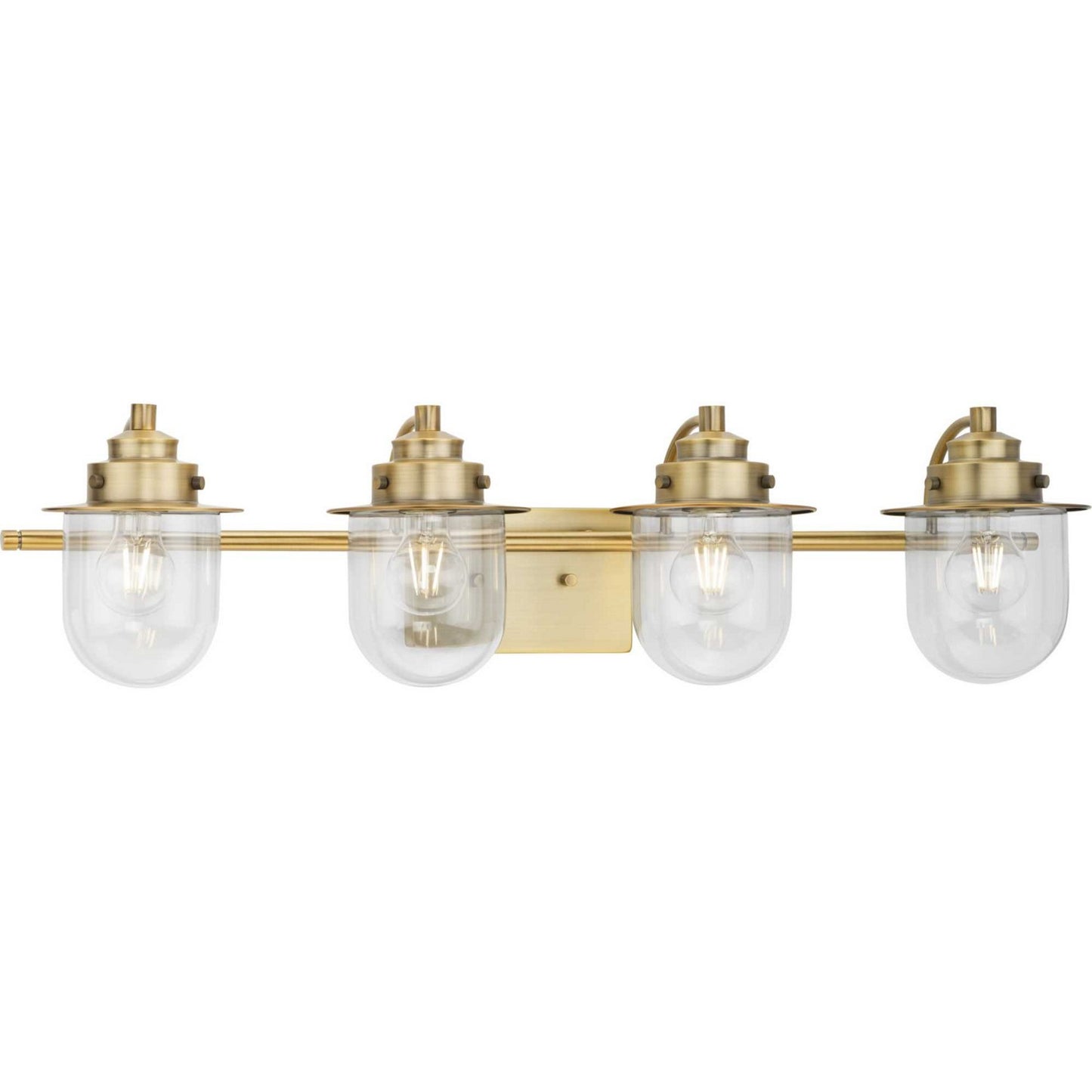 Northlake Four Light Bath in Vintage Brass