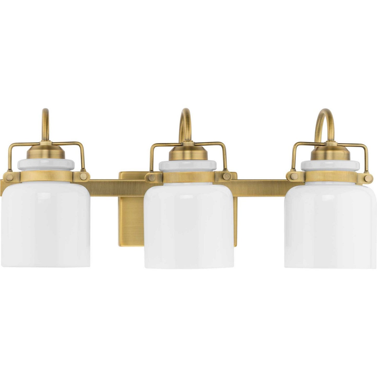 Fessler Three Light Bath in Vintage Brass