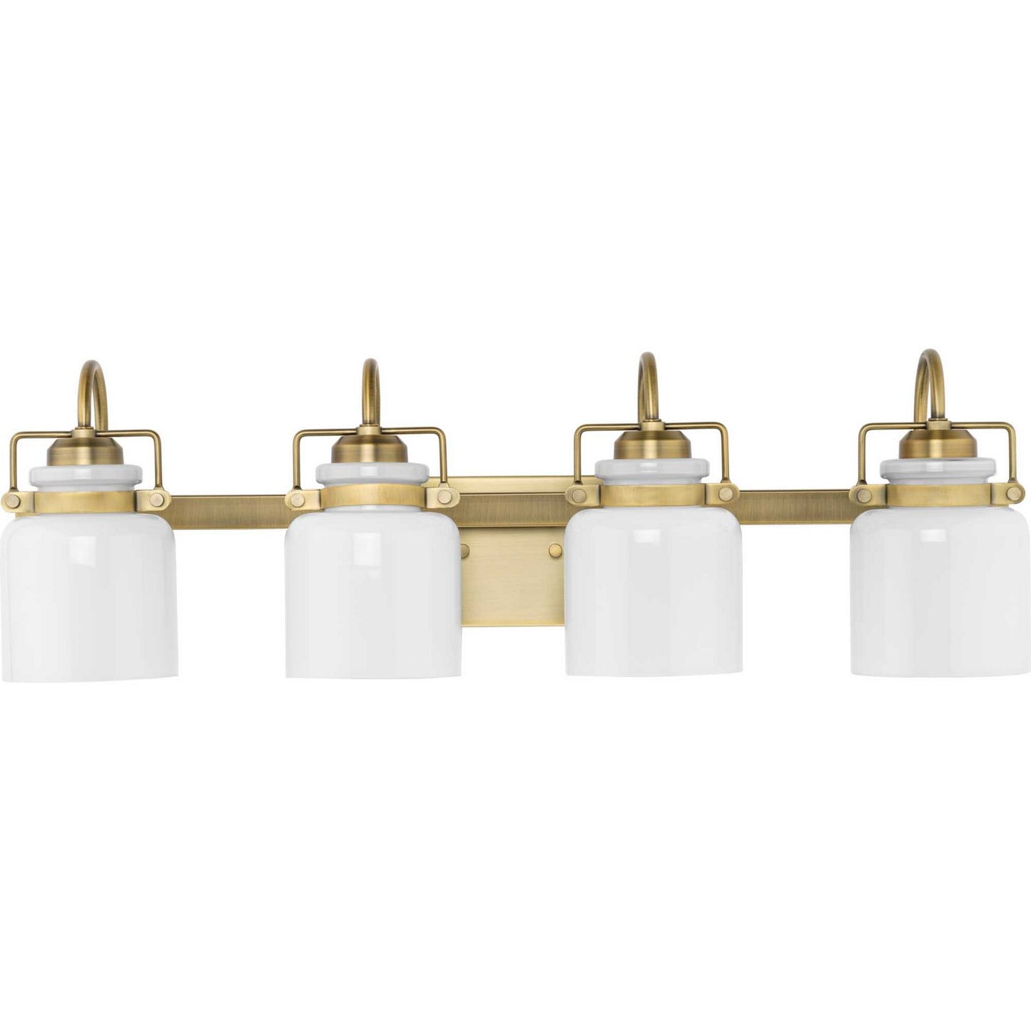 Fessler Four Light Bath in Vintage Brass